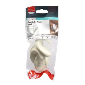 TIMCO Oval Self-Adhesive Hooks - Large - 57 x 42.5