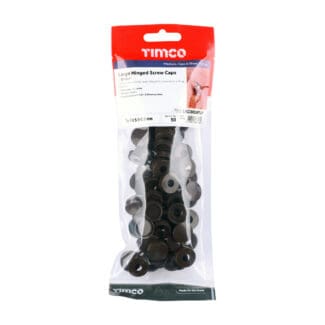 TIMCO Hinged Screw Caps Large Brown - To fit 5.0 to 6.0 Screw