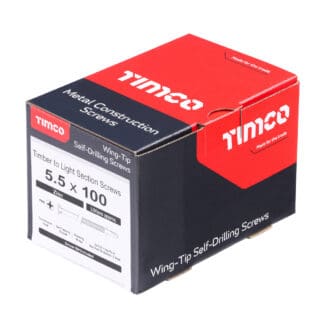 TIMCO Self-Drilling Wing-Tip Steel to Timber Light Section Silver Screws  - 5.5 x 100