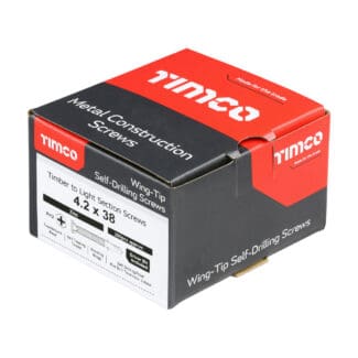 TIMCO Self-Drilling Wing-Tip Steel to Timber Light Section Silver Screws  - 4.2 x 38