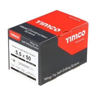 TIMCO Self-Drilling Wing-Tip Steel to Timber Light Section Silver Screws  - 5.5 x 50