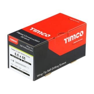 TIMCO Self-Drilling Wing-Tip Steel to Timber Light Section Exterior Silver Screws  - 5.5 x 65