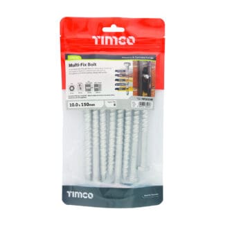 TIMCO Multi-Fix Bolts Hex Head Exterior Silver - 10.0 x 150