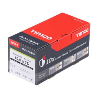 TIMCO Multi-Fix Bolts Hex Head Exterior Silver - 10.0 x 75
