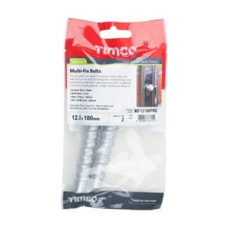 TIMCO Multi-Fix Bolts Hex Head Exterior Silver - 12.0 x 100