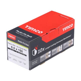 TIMCO Multi-Fix Bolts Hex Flange Head Exterior Silver - 6.0 x 150