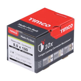 TIMCO Multi-Fix Bolt Countersunk Exterior Silver - 8.0 x 100/M10