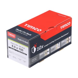 TIMCO Multi-Fix Bolts Hex Head Exterior Silver - 8.0 x 100