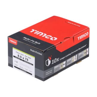 TIMCO Multi-Fix Bolt Pan Head Exterior Silver - 8.0 x 75/M10