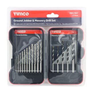 TIMCO Ground Jobber & Masonry Drill Set - 17pc
