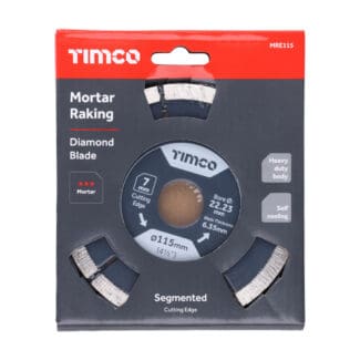 TIMCO General Purpose Mortar Raking Diamond Blade - 115 x 22.2