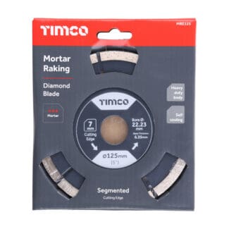 TIMCO General Purpose Mortar Raking Diamond Blade - 125 x 22.2