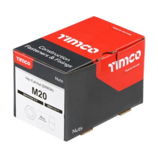 TIMCO Hex Full Nuts DIN934 Silver - M20