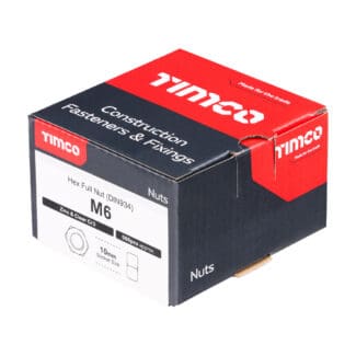 TIMCO Hex Full Nuts DIN934 Silver - M6