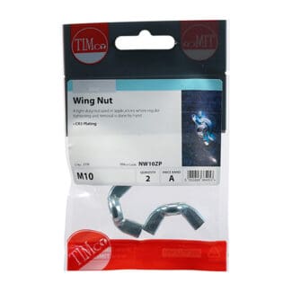 TIMCO Wing Nuts Silver - M10