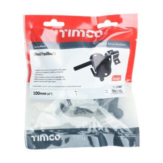 TIMCO Oval Padbolt Black - 4"