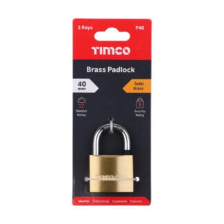 TIMCO Brass Padlock - 40mm