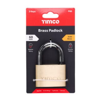 TIMCO Brass Padlock - 60mm