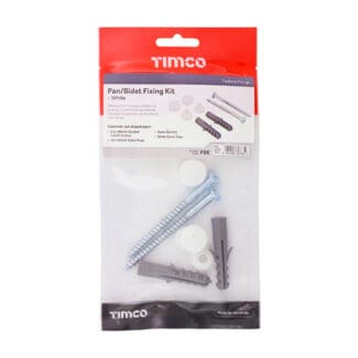 TIMCO Pan/Bidet Fixing Kit White - Pan Kit