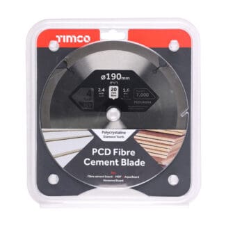 TIMCO PCD Fibre Cement Saw Blade - 190 x 20 x 4T