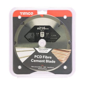 TIMCO PCD Fibre Cement Saw Blade - 216 x 30 x 8T