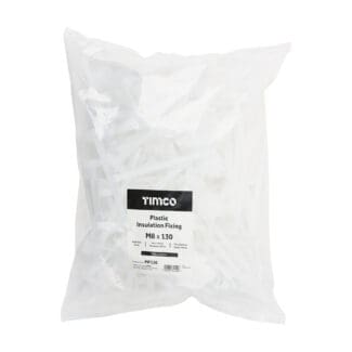 TIMCO Plastic Insulation Fixings White - 8.0 x 130