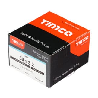 TIMCO Polymer Headed Nails A4 Stainless Steel Anthracite Grey - 50mm