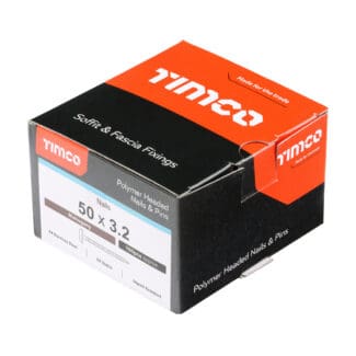 TIMCO Polymer Headed Nails A4 Stainless Steel Mahogany - 50mm