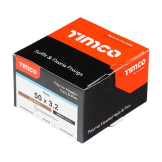 TIMCO Polymer Headed Nails A4 Stainless Steel Clay Brown - 50mm