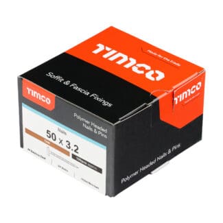 TIMCO Polymer Headed Nails A4 Stainless Steel Oak - 50mm