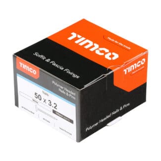 TIMCO Polymer Headed Nails A4 Stainless Steel White - 50mm