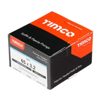 TIMCO Polymer Headed Nails A4 Stainless Steel Anthracite Grey - 65mm