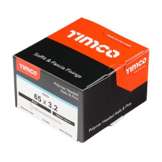 TIMCO Polymer Headed Nails A4 Stainless Steel Black - 65mm