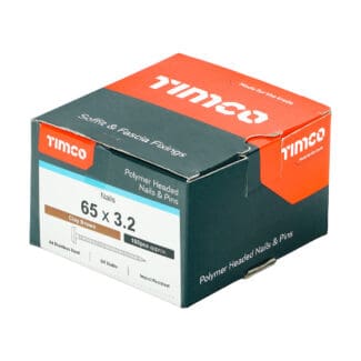 TIMCO Polymer Headed Nails A4 Stainless Steel Clay Brown - 65mm