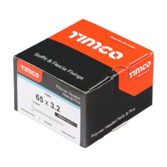 TIMCO Polymer Headed Nails A4 Stainless Steel Cream - 65mm