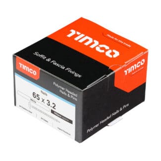 TIMCO Polymer Headed Nails A4 Stainless Steel White - 65mm