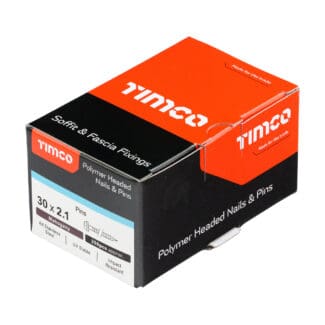 TIMCO Polymer Headed Pins A4 Stainless Steel Mahogany - 30mm