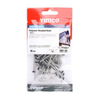 TIMCO Polymer Headed Pins A4 Stainless Steel Black - 40mm