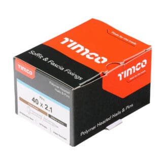 TIMCO Polymer Headed Pin A4 Stainless Steel Clay Brown - 40mm