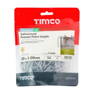 TIMCO Presser Point Staples Galvanised - 20 x 2.00