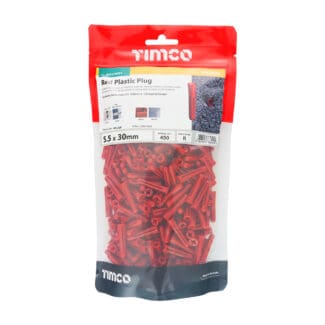 TIMCO Red Plastic Plugs - 30mm