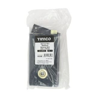 Timco Narrow Rim Sashlock Reverse Bolt Epoxy Black  - 140 x 76