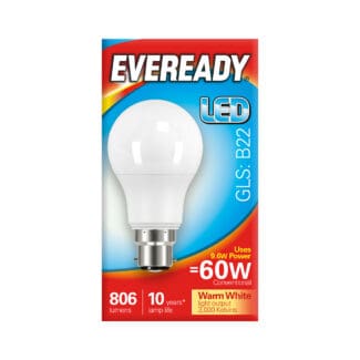 Timco Eveready LED GLS Light Bulb B22 806 Lumen 8.8W Warm Light  - 806 Lumen
