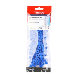 TIMCO Hinged Screw Caps Small Blue - To fit 3.0 to 4.5 Screw