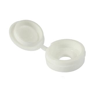 Timco Hinged Screw Caps Small White  -  -o fi - 3.0  -o 4.5 Screw