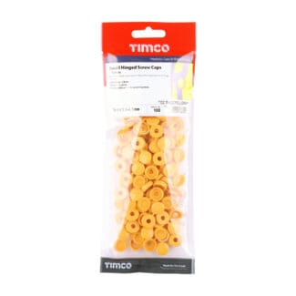 TIMCO Hinged Screw Caps Small Yellow - To fit 3.0 to 4.5 Screw