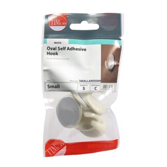 TIMCO Oval Self-Adhesive Hooks - Small - 37.5 x 28.0
