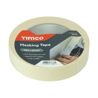 TIMCO Masking Tape Cream - 50m x 25mm