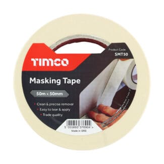 TIMCO Masking Tape Cream - 50m x 50mm