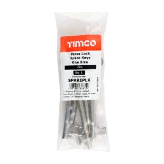 TIMCO Press Lock Spare Keys Silver -